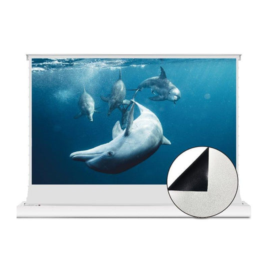 VIVIDSTORM S White Cinema Motorized Tension Floor Rising Projector screen - VIVIDSTORM