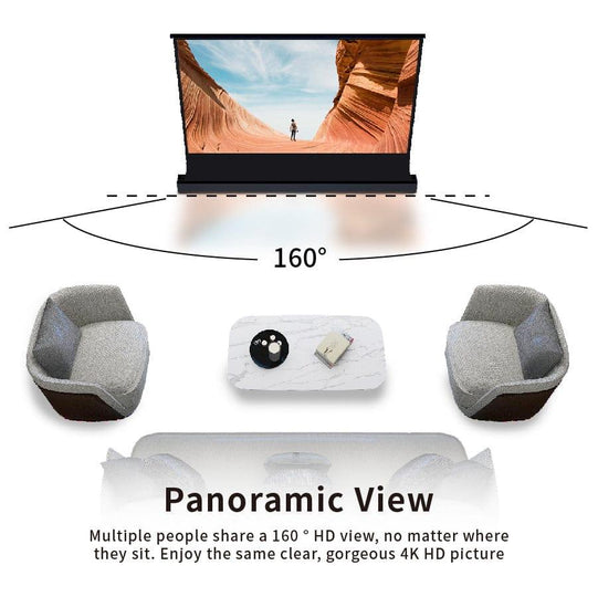 VIVIDSTORM S White Cinema Perforated Motorized Tension Floor Rising Projector screen - VIVIDSTORM