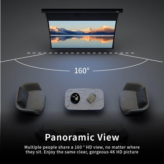 VIVIDSTORM White Cinema Perforated Slimline Motorized Tension Projector screen - VIVIDSTORM